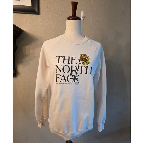 The North Face Women's Flower Crewneck Sweatshirt SZ Medium - Picture 1 of 7
